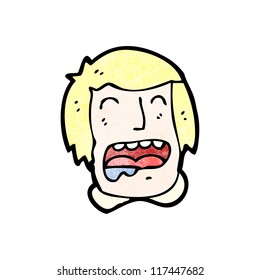 cartoon drooling man