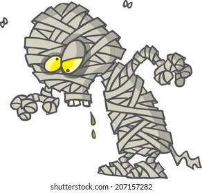 cartoon drooling mummy