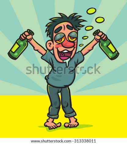 Drunk Free Stock Photo Illustration Of A Drunk Man