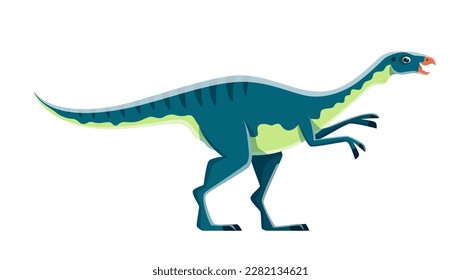 Cartoon Dryosaurus dinosaur character, Jurassic dino extinct reptile, vector kids toy. Cartoon dinosaur animal of ornithopod genus, Dryosaurus dinosaur figure for child Jurassic paleontology