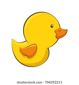 cartoon duck animal icon