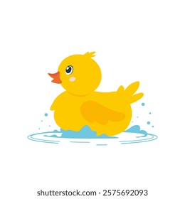 Cartoon duck illustration vector icon