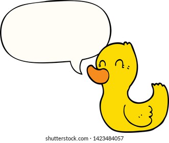 cartoon duck with speech bubble