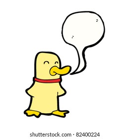 cartoon duck with speech bubble