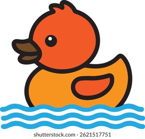 Cartoon Duck Vector  , Cute Yellow Duck Vector  , Realistic Duck Vector for Educational Materials 