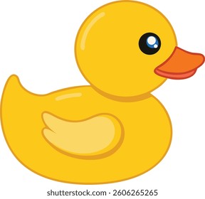 Cartoon duck vector illustration isolated on white background