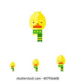 Cartoon Duckling Vector Icon