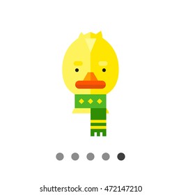 Cartoon Duckling Vector Icon