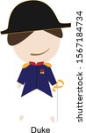 Cartoon duke. Vector illustration. Game card character.