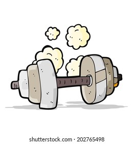 cartoon dumbbell