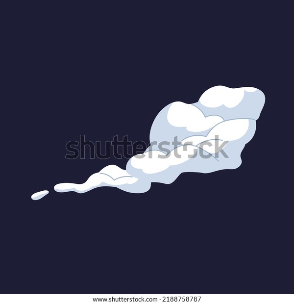 Cartoon dust cloud.\
Comic cloud shape, steam wind silhouette, spray air smoke, fog\
road, car gas, spooky fume smog, neat gam explode bubbles. Flat\
vector illustration