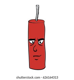 Cartoon dynamite in a pop art comic style