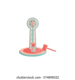 Cartoon dynamo meter entertainment. Vector illustration.