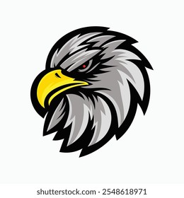 A cartoon eagle with a menacing look on its face. The eagle is the mascot for a sports team