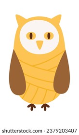 Cartoon Eagle-owl Bird Vector Illustration