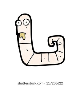 cartoon earthworm
