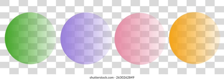 Cartoon Easter 3d egg with shadow set - solid vibrant colors oval vector shapes, decorative polka dots, striped diagonal lines drawing, cute geometric patterns on transparent background. vector.