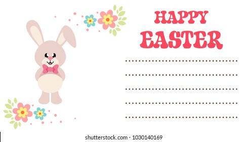 cartoon easter bunny easter card