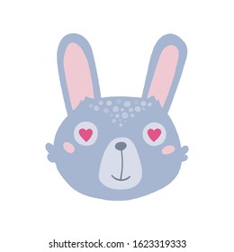 
Cartoon easter bunny. Children's illustration. Vector drawing