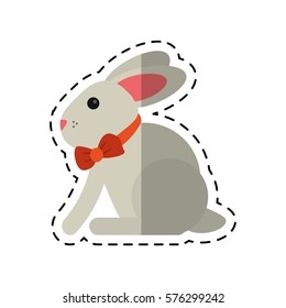 cartoon easter bunny cute symbol