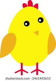 Cartoon Easter chicks Illustration Set