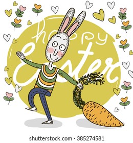 cartoon easter rabbit 