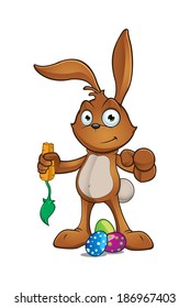 Cartoon Easter Rabbit character