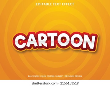 cartoon editable text effect template with abstract and modern style use for business logo and brand