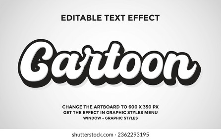 Cartoon editable text effect template