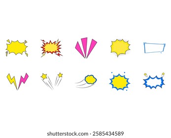 Cartoon Effect Design Element Set