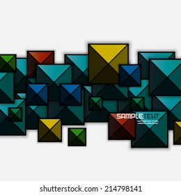 Cartoon Effect Digital Squares Background