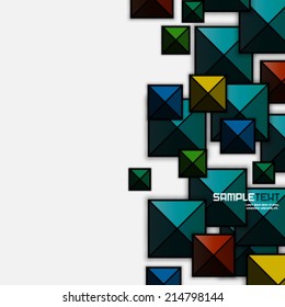 Cartoon Effect Digital Squares Background