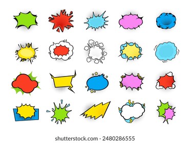 Cartoon Effect Shape Element Set