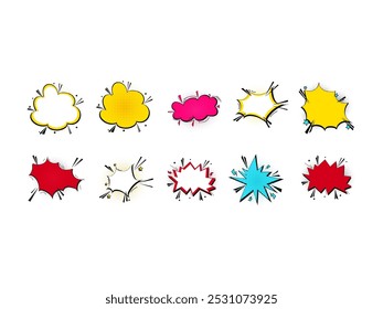 Cartoon Effect Shape Element Set 