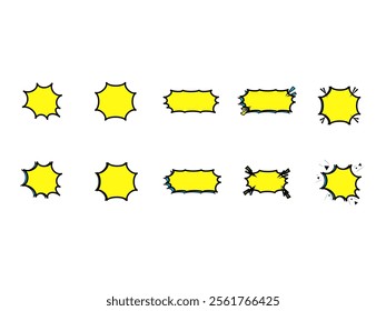 Cartoon Effect Shape Element Set