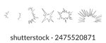 cartoon effect smash explosive bang crash bomb outline vector illustration