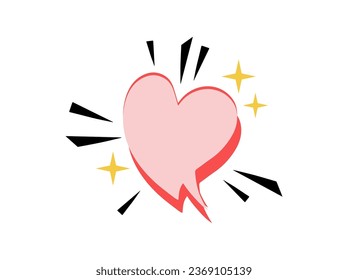 Cartoon effect speech bubble illustration