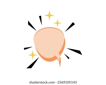 Cartoon effect speech bubble illustration