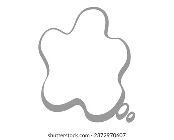 Cartoon effect speech bubble illustration