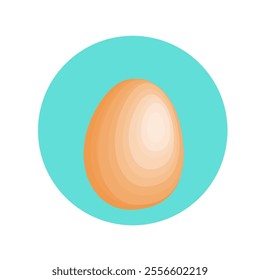 Cartoon of egg isolated in white