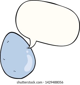 Cartoon-Ei mit Sprachblase