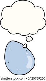 cartoon egg with thought bubble