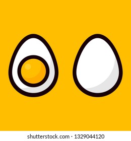 cartoon egg vector set on the background