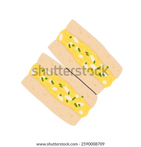 Cartoon eggs dishes, cooked eggs. Fried, boiled, fluffy egg, scrambled omelette and egg sandwich, healthy delicious breakfast flat vector illustration set. Tasty cooked egg dishes