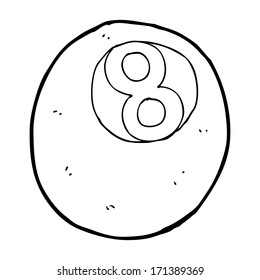 cartoon eight ball