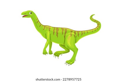 Cartoon elaphrosaurus dinosaurer Charakter. Einzeln Vektorgenus von Ceratosaurian Theropod Dino, der in der Spätjurassik-Zeit lebte. Prähistorische Fleischfresser-Reptilien, Wildledereidechse