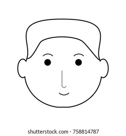 cartoon elderly man face icon over white background vector illustration