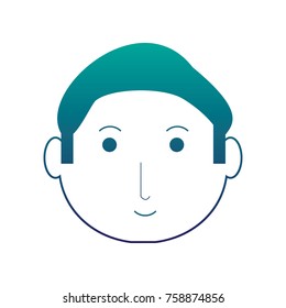 cartoon elderly man face icon over white background colorful design vector illustration
