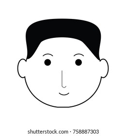 cartoon elderly man face icon over white background vector illustration