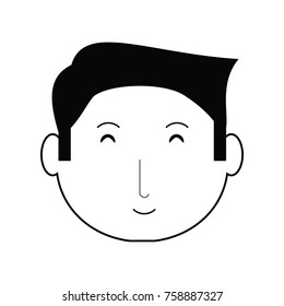 cartoon elderly man face icon over white background vector illustration